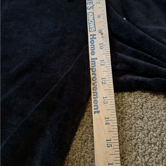 Lululemon Black Velour Wide-Leg Pants - Picture 5 of 6